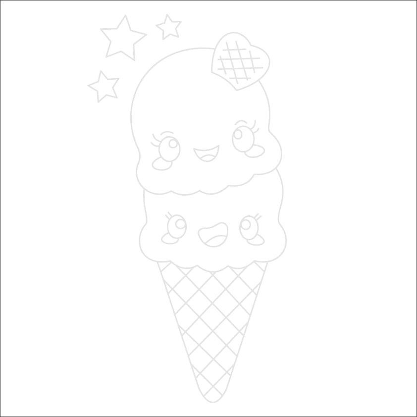 Cute Ice Cream Trace By Image