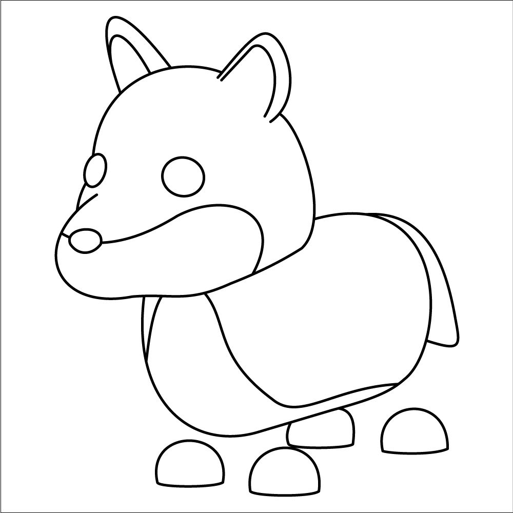 Adopt Me Dingo Coloring Page From Roblox - Drawing Gallery
