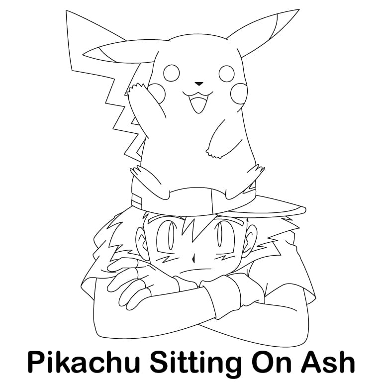 Pikachu Sitting On Ash
