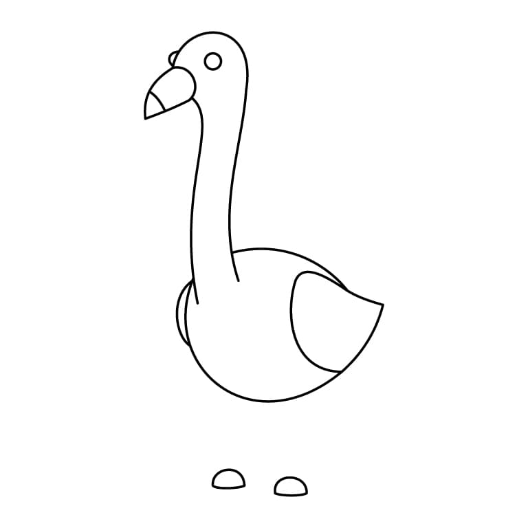Adopt Me Flamingo Coloring Page From Roblox - Drawing Gallery