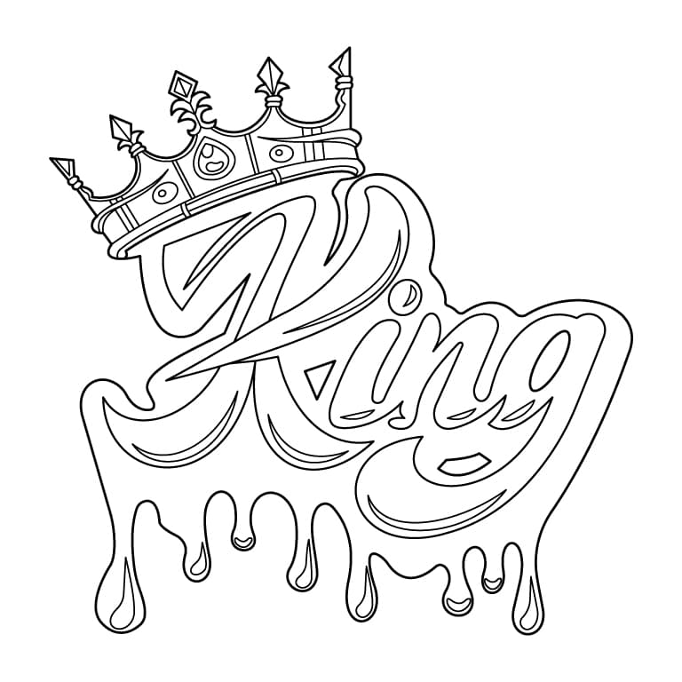 King Logo Coloring Page
