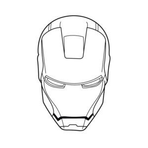 Iron Man Mask Coloring Page and Tracing Page From Marvel - Drawing Gallery