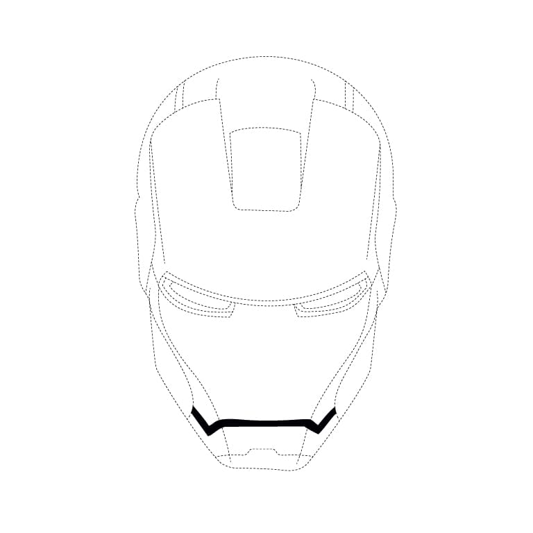Iron Man Mask Tracing Page
