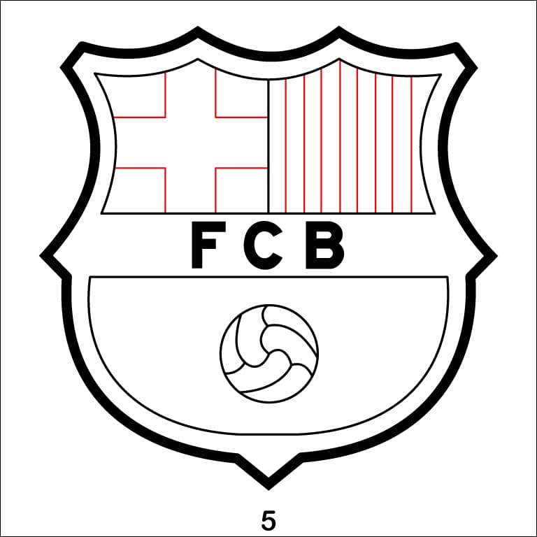 FC Barcelona Logo Step 5