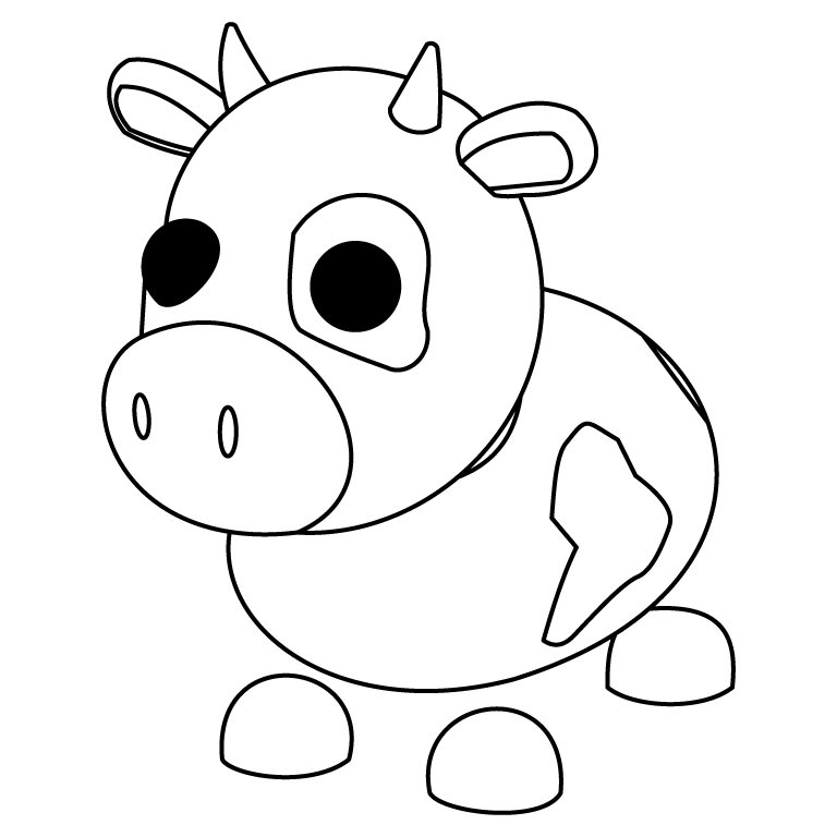 Adopt Me Cow Coloring Page From Roblox - Drawing Gallery