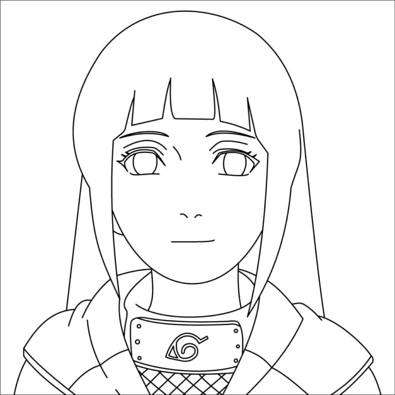 Hinata Hyuga Coloring Sheet