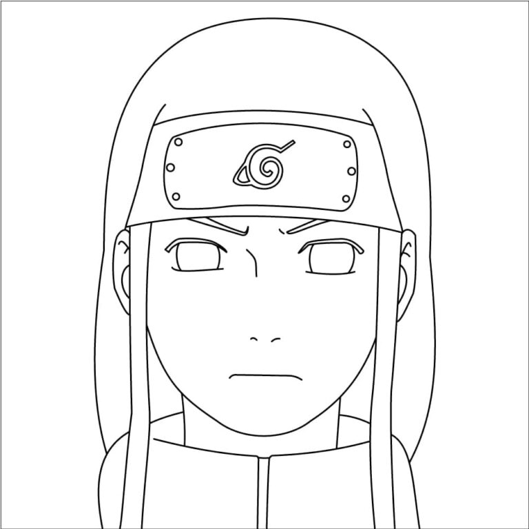 Neji Hyuga Coloring Sheet