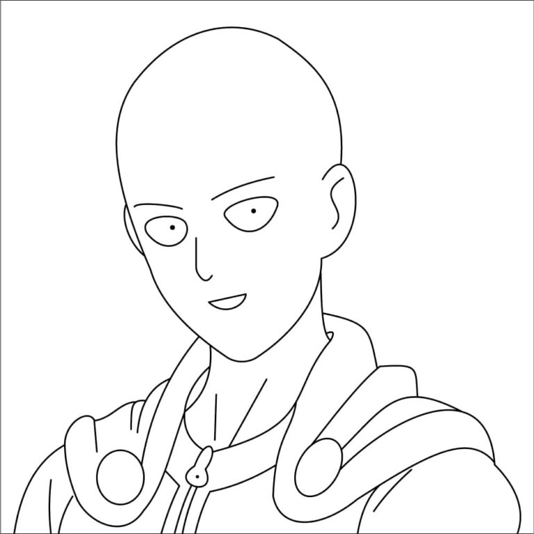 Saitama Coloring Sheet