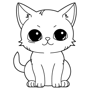 Cute Cat With Big Eyes