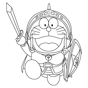 Doraemon In Knight Suit