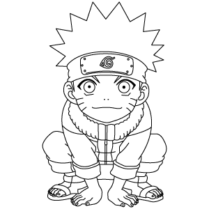 Kid Naruto Sitting