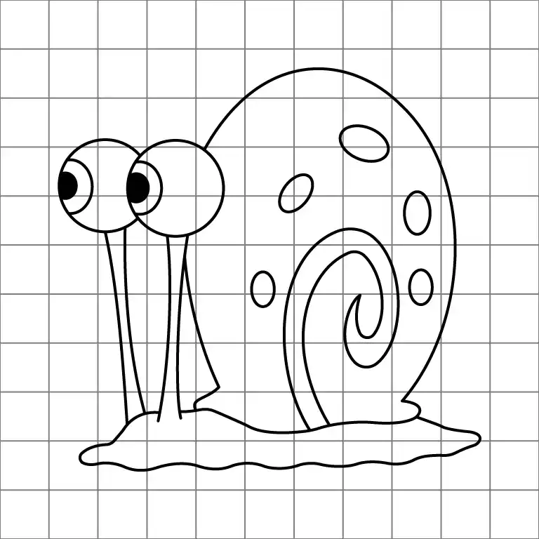 Gary The Snail Drawing Grid