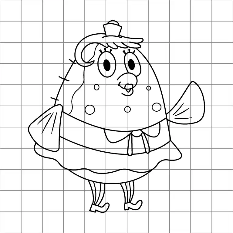 Mrs. Puff Drawing Grid