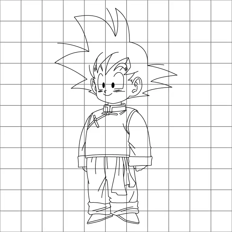 Chi Chi Goten Drawing Grid