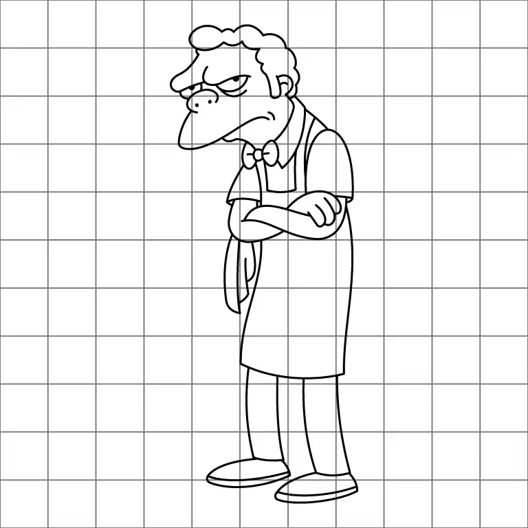 Moe Szyslak Drawing Grid