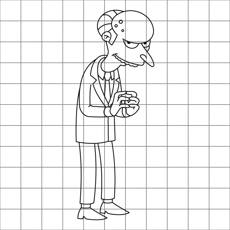 Mr Burns Drawing Grid