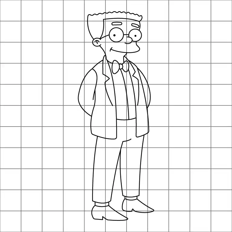 Waylon Smithers Drawing Grid