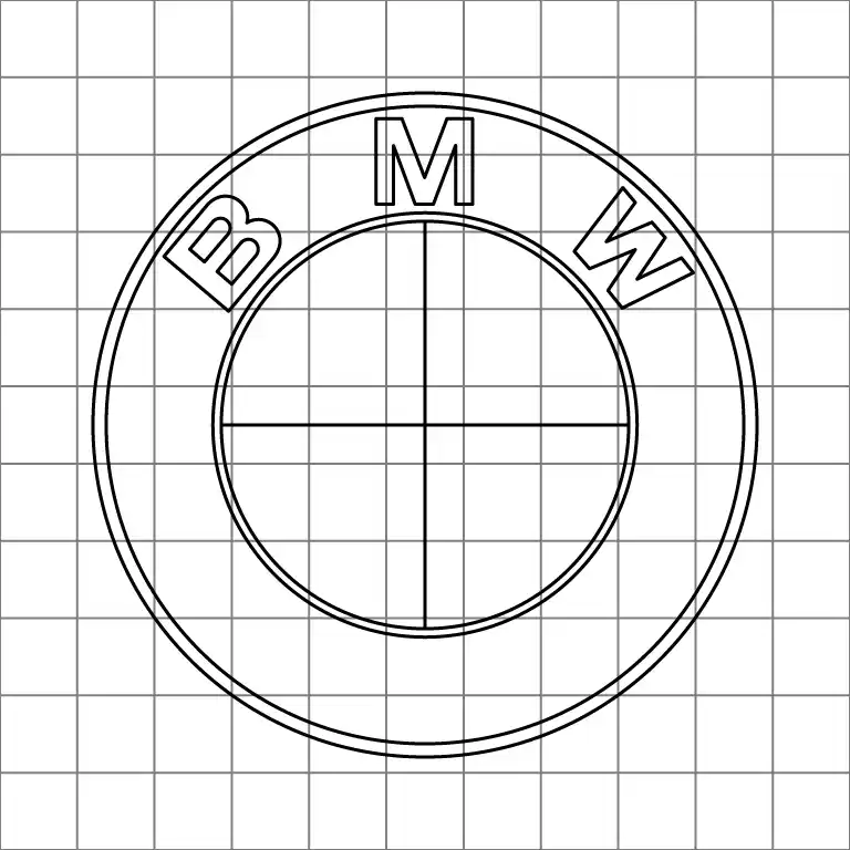 BMW Logo Drawing Grid