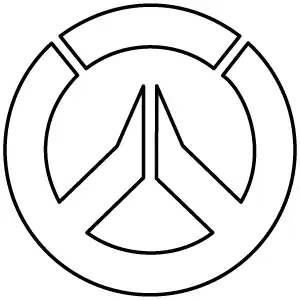 Overwatch Logo Coloring Page With Tracing Grid Drawing