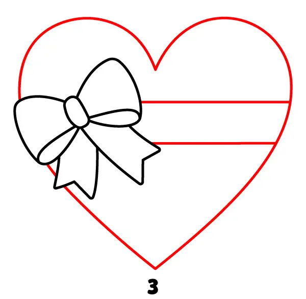 Heart With Ribbon Emoji Step 3
