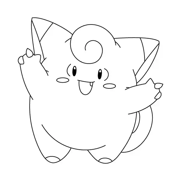 Clefairy Coloring Page.webp
