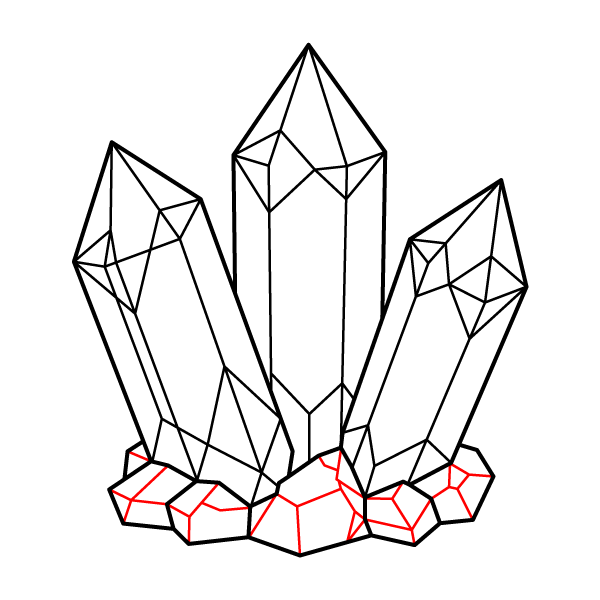 Crystal Cluster Step 7