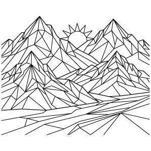 Faceted Mountain Peaks Thumbnail