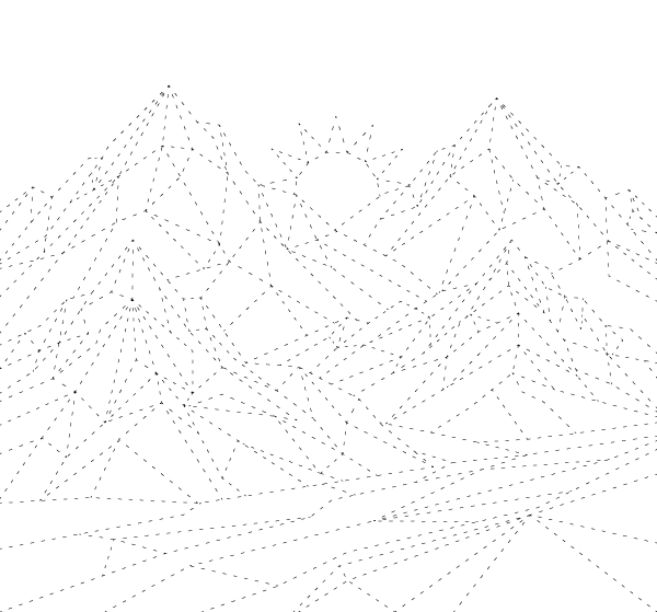 Faceted Mountain Peaks Tracing Page