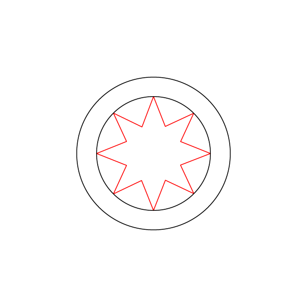 Faceted Star Mandala Step 2
