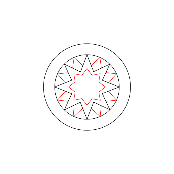 Faceted Star Mandala Step 3