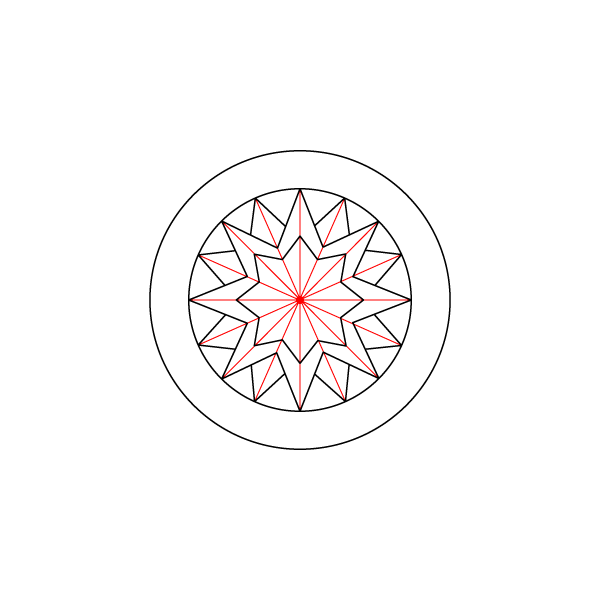 Faceted Star Mandala Step 4