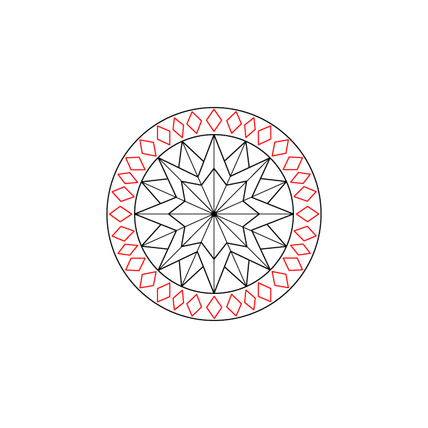 Faceted Star Mandala Step 5