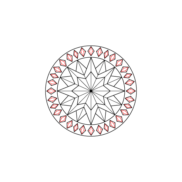 Faceted Star Mandala Step 6