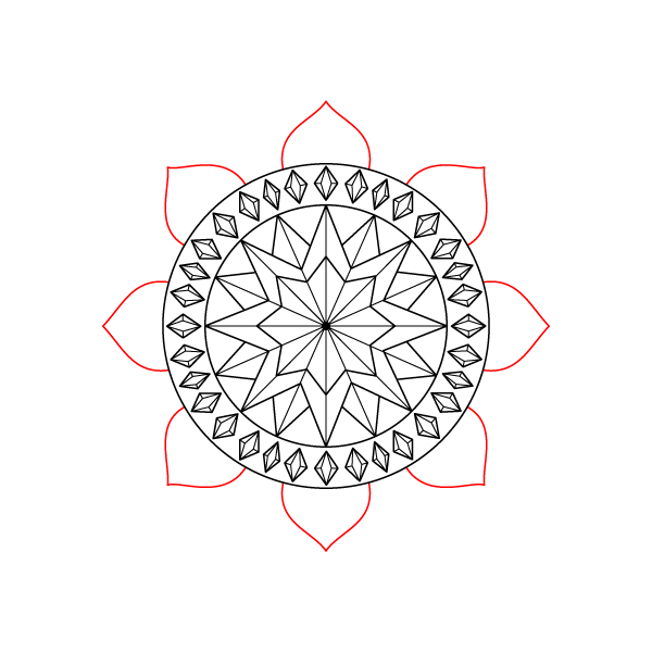 Faceted Star Mandala Step 7