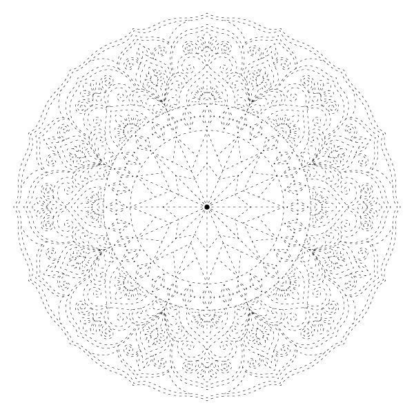 Faceted Star Mandala Tracing Page