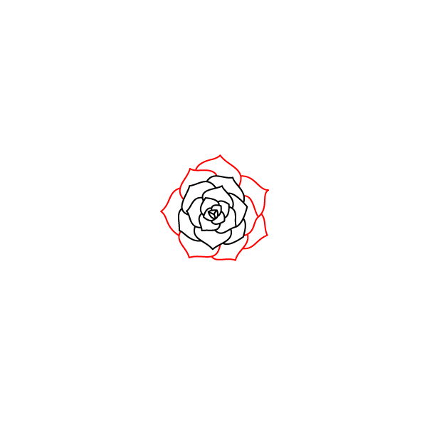 Faceted Succulent Rosette Step 3
