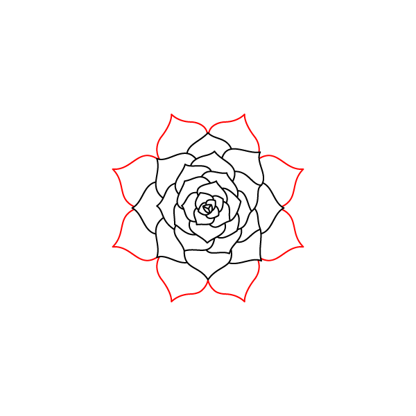 Faceted Succulent Rosette Step 5