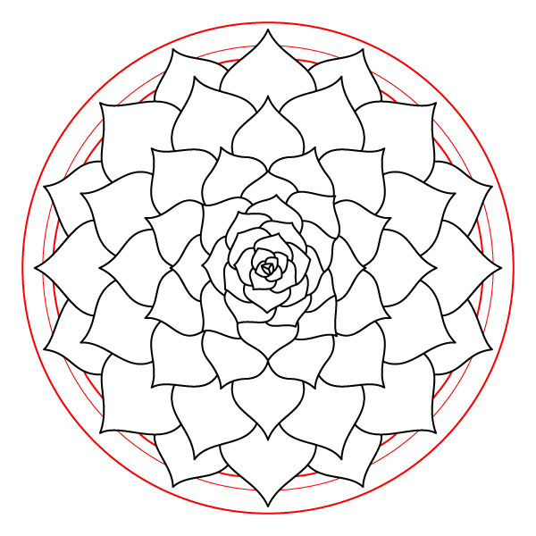 Faceted Succulent Rosette Step 9