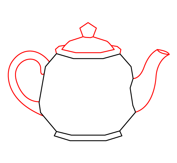 Faceted Teapot Step 2