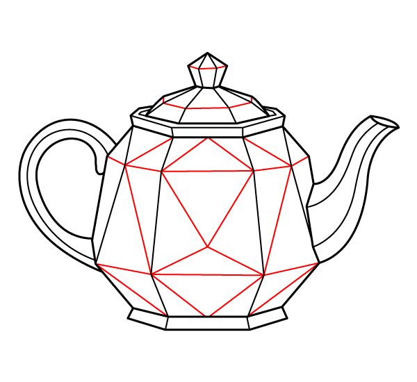 Faceted Teapot Step 4