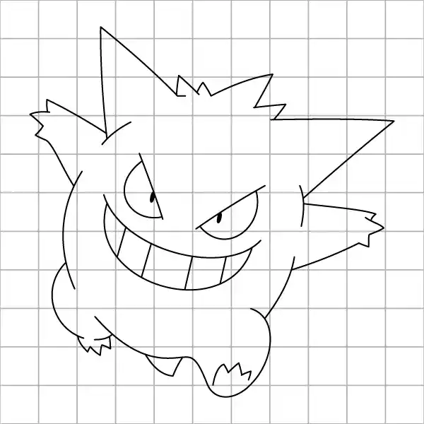 Gengar Drawing Grid Page