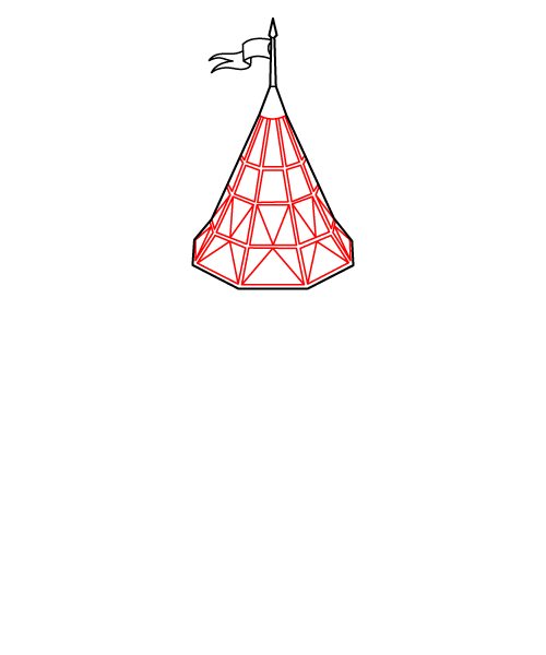Geometric Castle Turret Step 2