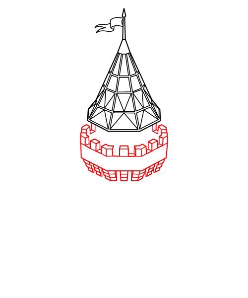 Geometric Castle Turret Step 3