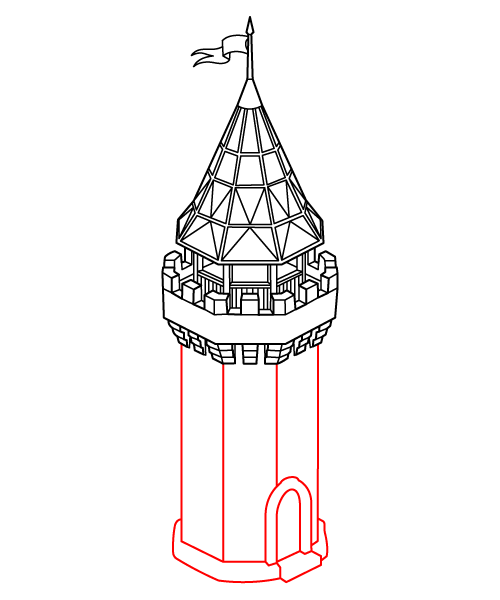 Geometric Castle Turret Step 5