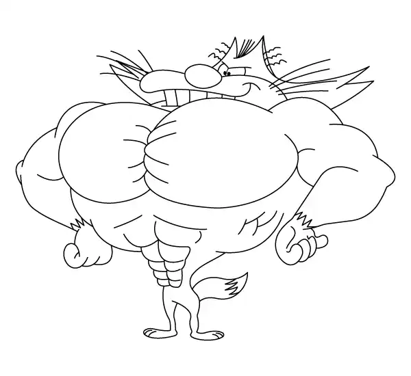 Jack Bodybuilder Coloring Page