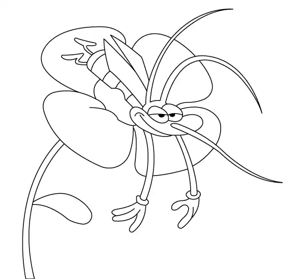 Joey on a Flower Coloring Page