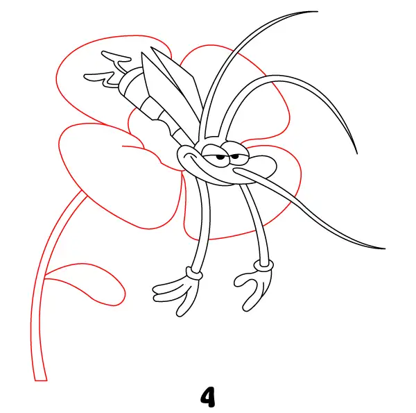 Joey on a Flower Step 4