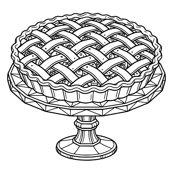 Layered Pie Coloring Page