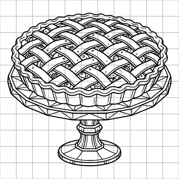 Layered Pie Drawing Grid Page