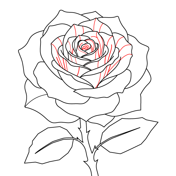 Layered Rose Bloom Step 10
